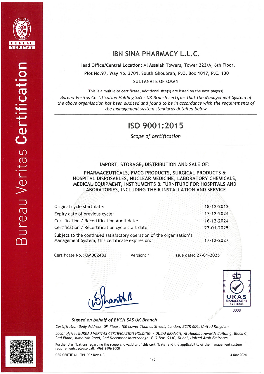 ISO 9001:2015 Certificate